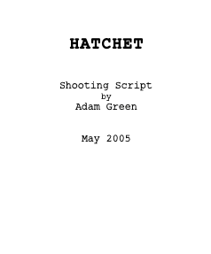 HATCHET - Autographed Screenplay