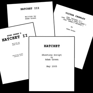 HATCHET - Full Franchise Autographed Screenplay Set