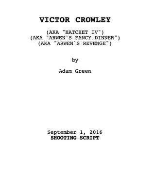 VICTOR CROWLEY - Autographed Screenplay